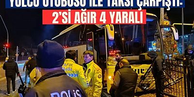 Bingöl’de Yolcu Otobüsü ile Taksi Çarpıştı: 2’si Ağır 4 Yaralı