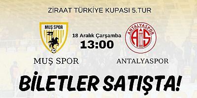 Muşspor–Antalyaspor Maçı Biletleri Satışa Çıktı