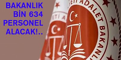 Resmi Gazete'de Yayımlandı: Bin 634 Personel Alınacak