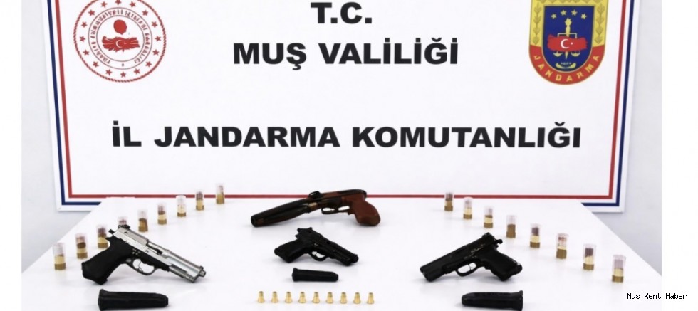 Bulanık’ta Arama Faaliyeti : 3 Tabanca ve Ruhsatsız Tüfek Ele Geçirildi