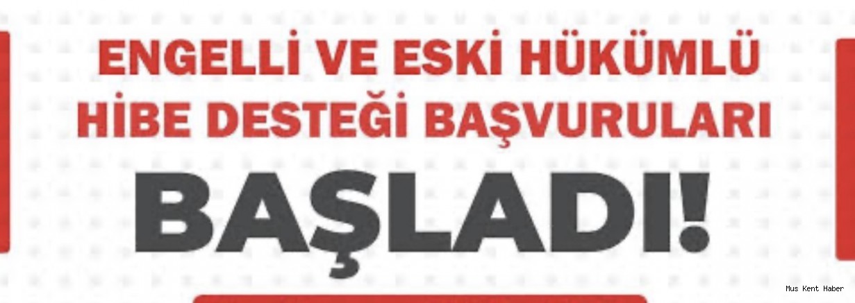 Engelli ve Eski Hükümlülere Hibe Desteği Başvuruları Başladı