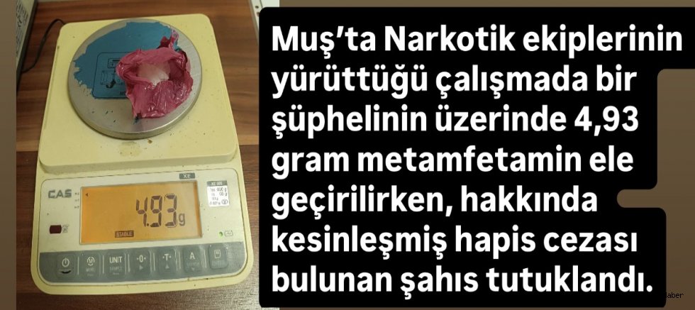 1 Şüpheliden 4,93 Gram Uyuşturucu Madde Ele Geçirildi
