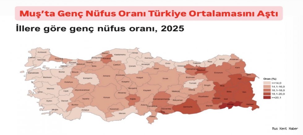 Muş, Genç Nüfus Oranında Bölgenin Dikkat Çeken İlleri Arasında Yer Aldı