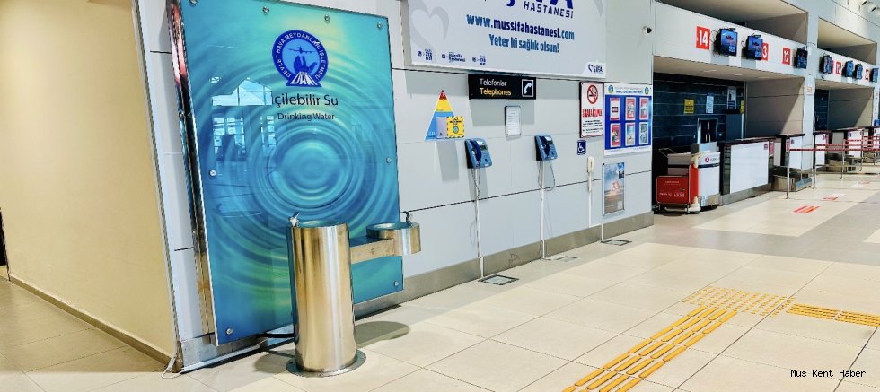Muş Sultan Alparslan Havalimanı’nda Ücretsiz Su Sebilleri Hizmete Sunuldu