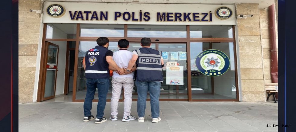 Muş’ta 3 Yıl 1 Ay 15 Gün Hapis Cezası Bulunan Hükümlü Yakalandı