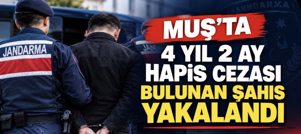 Muş’ta 4 Yıl 2 Ay Hapis Cezası Bulunan Şahıs Yakalandı