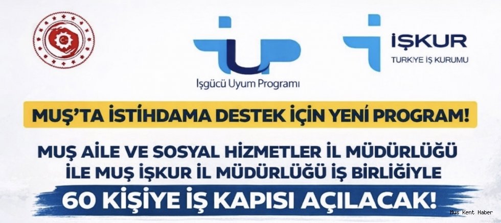 Muş’ta 60 Kişiye İş Fırsatı: İUP Başvuruları Başladı