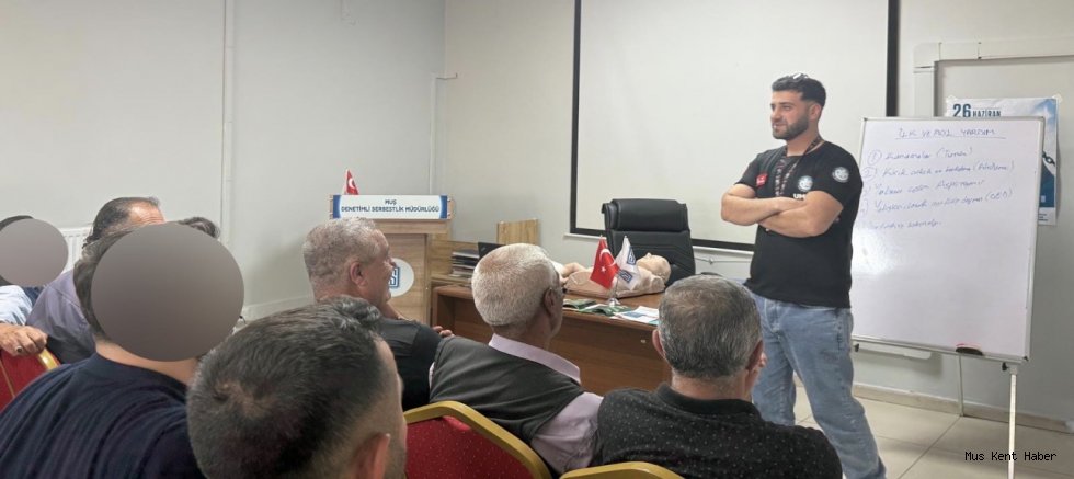 Muş’ta Denetimli Serbestlik Yükümlülerine İlk ve Acil Yardım Eğitimi Verildi