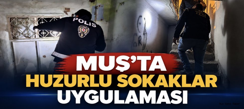 Muş’ta Huzurlu Sokaklar Uygulaması: 1 Aranan Şahıs Yakalandı