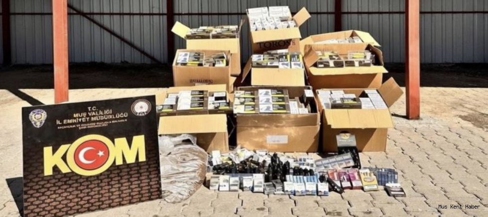 Muş’ta Kaçak Ürünler Ele Geçirildi