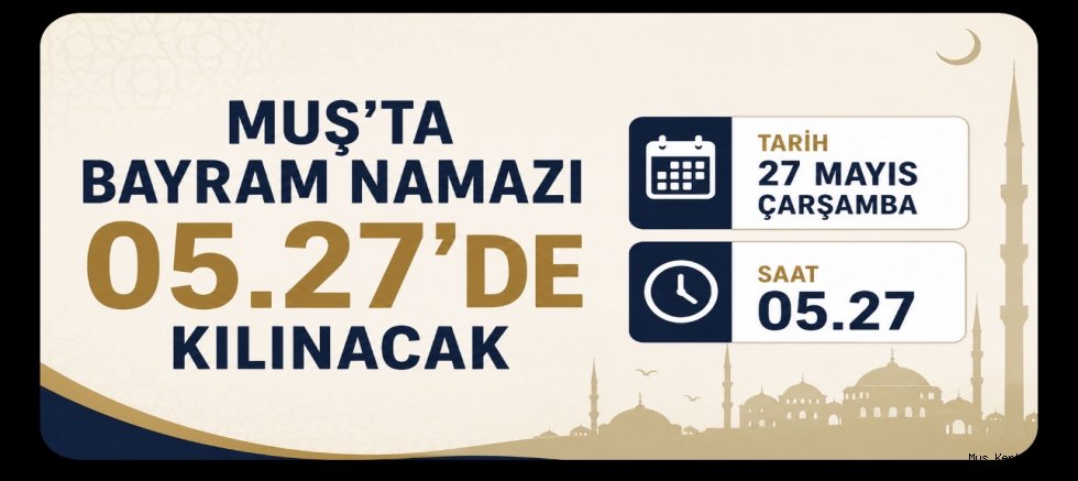Muş’ta Kurban Bayramı Namazı 