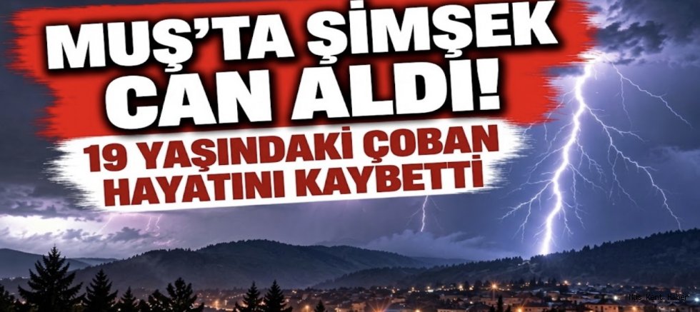 MUŞ’TA ŞİMŞEK CAN ALDI: 19 YAŞINDAKİ ÇOBAN HAYATINI KAYBETTİ