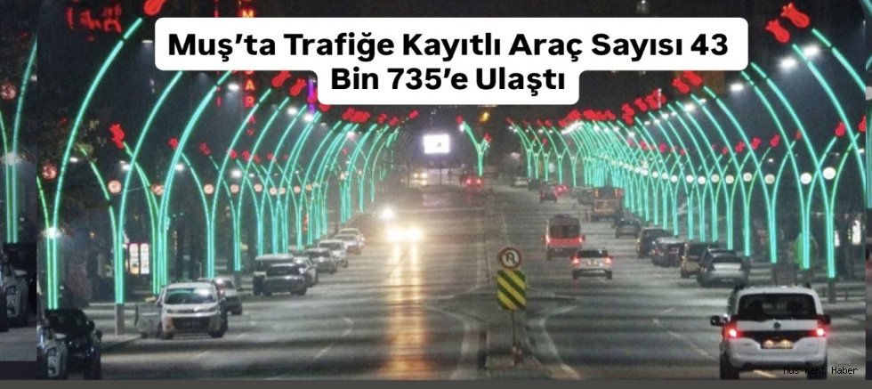 Muş’ta Trafiğe Kayıtlı Araç Sayısı 43 Bin 735’e Ulaştı
