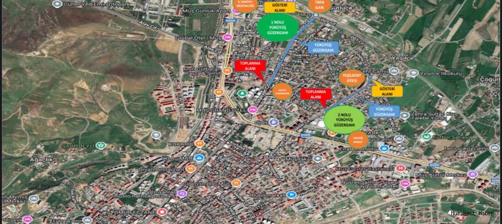 Muş Valiliği 2025 yılı toplantı ve gösteri yürüyüşü güzergâhlarını açıkladı