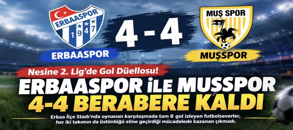 Muşspor’dan Erbaa’da 4-4’lük Gol Düellosu