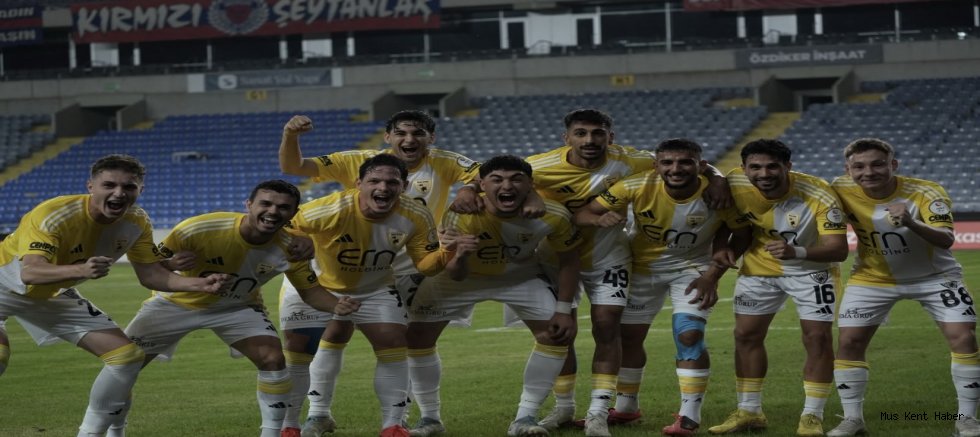 MUŞSPOR’DAN MERSİN’DE KRİTİK ZAFER! KUPADA TURU GEÇTİ