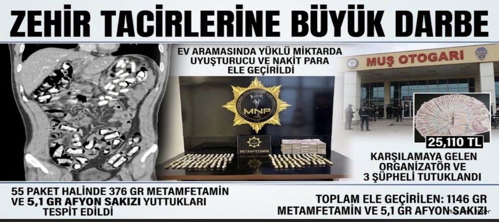 ZEHİR TACİRLERİNE BÜYÜK DARBE: MUŞ OTOGARINDA NEFES KESEN OPERASYON!
