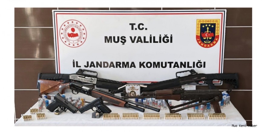 Malazgirt’te Silah ve Mühimmat Ele Geçirildi