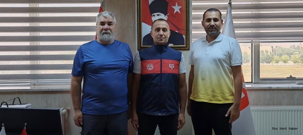 MUDOSK Yönetiminden 112 Acil Çağrı Merkezi Müdürü Tuncay Mergen’e Ziyaret