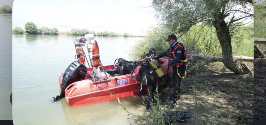 Murat Nehri’nde kaybolan Berat’ı arama çalışmaları 6’inci gününde
