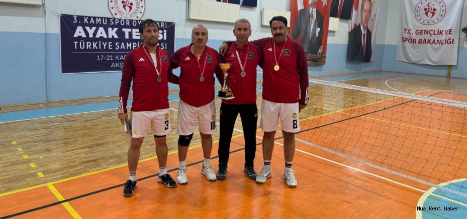 Muş Ayak Tenisi Takımı Türkiye Şampiyonu Oldu