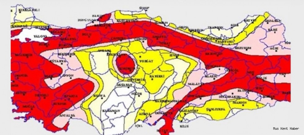 Muş, Birinci Derece Deprem Riski Taşıyan İller Arasında! Uzmanlar Uyardı