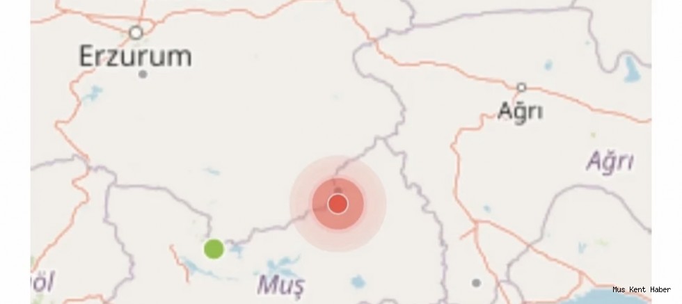 Muş'ta 3.6 büyüklüğünde deprem
