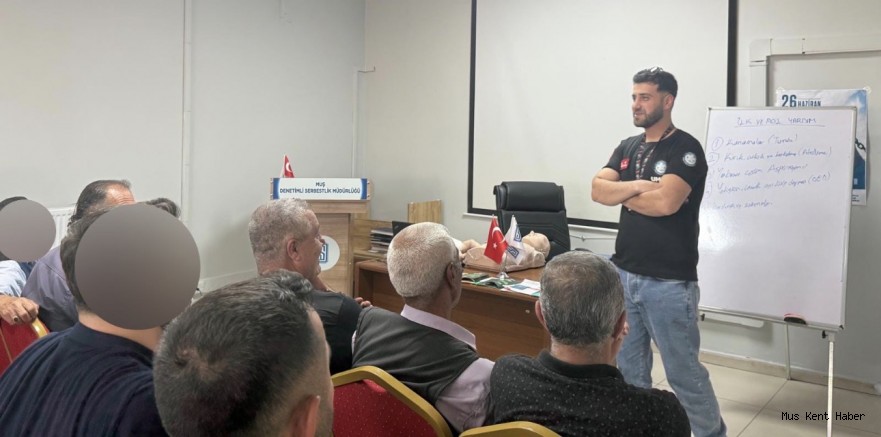 Muş’ta Denetimli Serbestlik Yükümlülerine İlk ve Acil Yardım Eğitimi Verildi