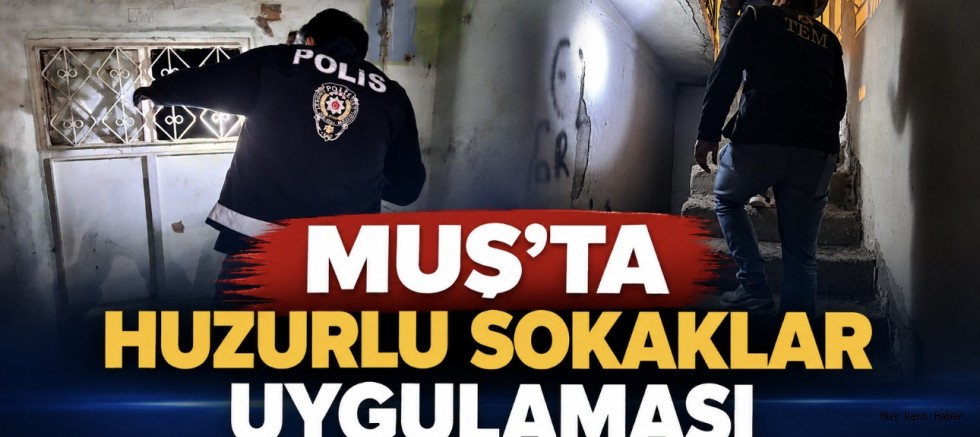 Muş’ta Huzurlu Sokaklar Uygulaması: 1 Aranan Şahıs Yakalandı