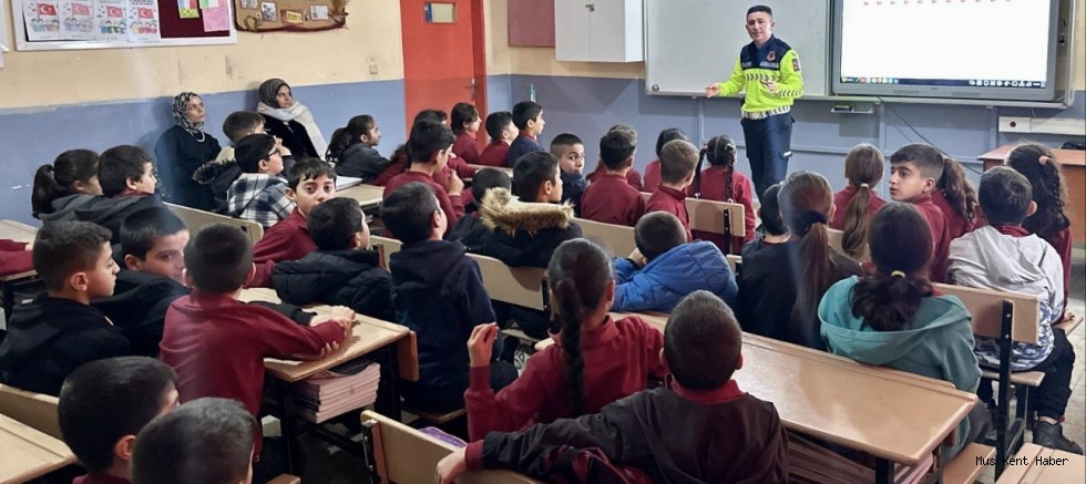 Muş’ta Öğrencilere Trafik Bilinci Aşılandı