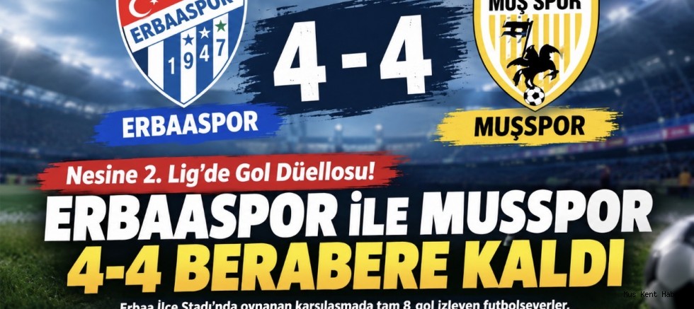 Muşspor’dan Erbaa’da 4-4’lük Gol Düellosu