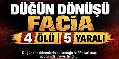 Bingöl’de Düğün Dönüşü Feci Kaza: 4 Ölü, 5 Yaralı