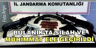 Bulanık’ta Kalaşnikof ve Tabanca Ele Geçirildi