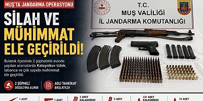 Bulanık’ta Uzun Namlulu Silah ve Mühimmat Ele Geçirildi