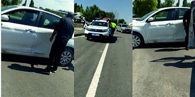 Maddi Hasarlı Trafik Kazası 