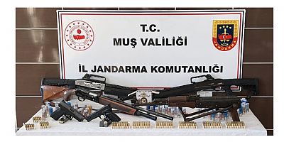 Malazgirt’te Silah ve Mühimmat Ele Geçirildi