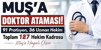 Muş’a Sağlıkta 127 Hekim Ataması Yapıldı