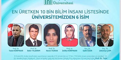 Muş Alparslan Üniversitesi’nden Bilimsel Başarı: 6 Akademisyen Dünyanın En Üretkenleri Arasında