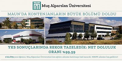 Muş Alparslan Üniversitesi YKS’de Rekor Tazeledi: Doluluk Oranı Yüzde 99,59