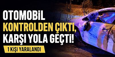 Muş-Hasköy Yolunda Kaza: Otomobil Karşı Şeride Geçti, 1 Yaralı