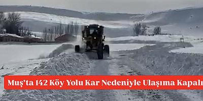 Muş’ta 142 Köy Yolu Kar Nedeniyle Ulaşıma Kapalı