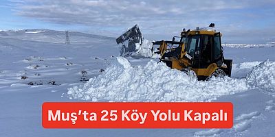 Muş’ta 25 Köy Yolu Kapalı