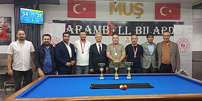 Muş’ta 3 Bant Bilardo İl Şampiyonası 2. Etabı Tamamlandı