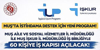 Muş’ta 60 Kişiye İş Fırsatı: İUP Başvuruları Başladı