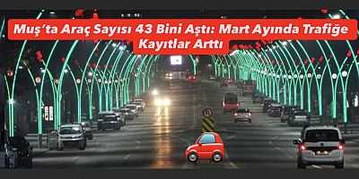 Muş’ta Araç Sayısı 43 Bini Aştı: Mart Ayında Trafiğe Kayıtlar Arttı