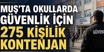 Muş’ta Okullarda Güvenlik İçin 275 Kişilik Kontenjan