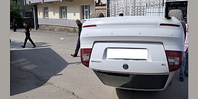 Muş’ta Otomobil Takla Attı: 2 Kişi Hafif Yaraland