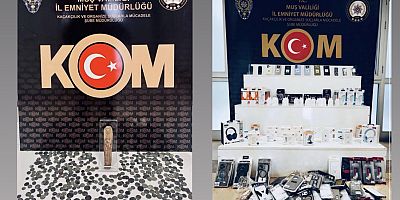 Muş’ta Tarihi Eser ve Kaçak Ürün Operasyonu