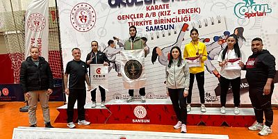 Muşlu karateci Hiranur Çakır Okul sporlarında 3. Oldu