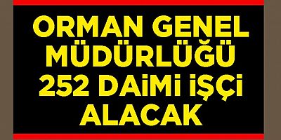 Orman Genel Müdürlüğü 252 daimi işçi alacak